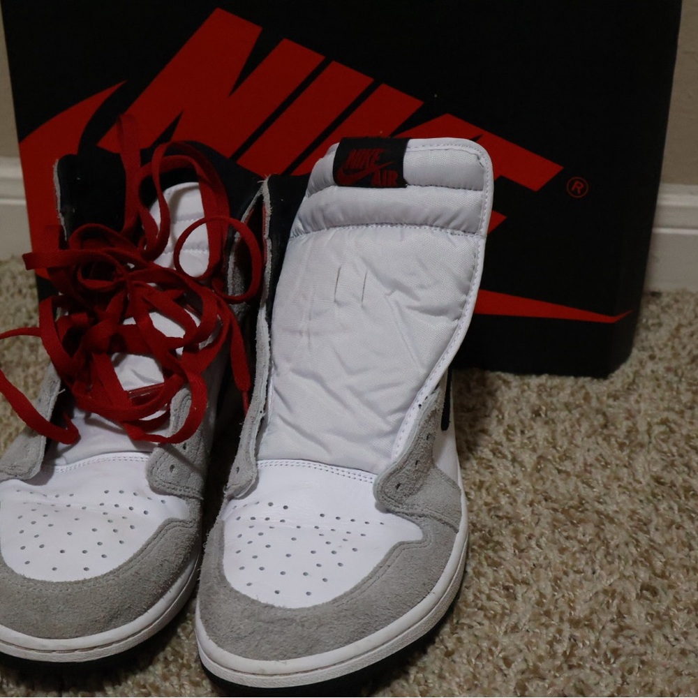 Nike High-Top Sneakers with Red Accents